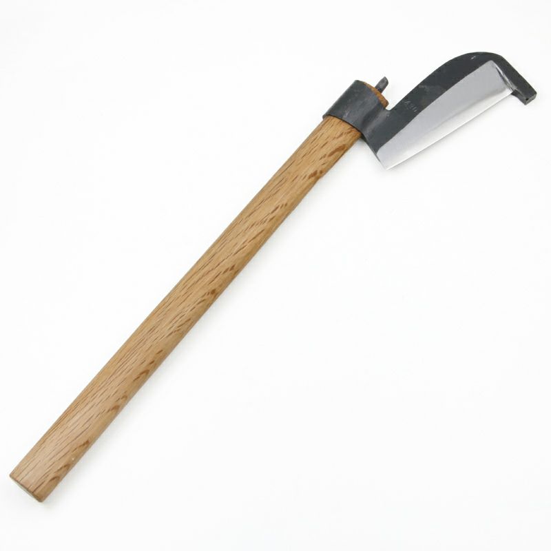 小野利 丸ヒツ鉈 430g 白紙鋼 ケース付き 裏