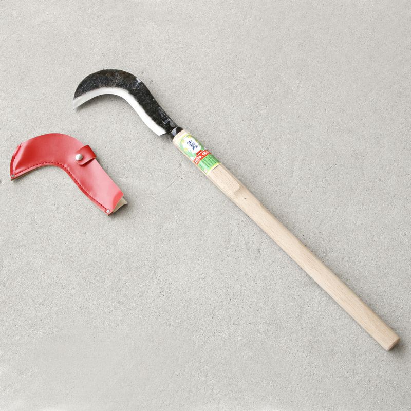 牛若丸 造林鎌 昇型 300g ハイテン鋼 樫尺8柄付 全体