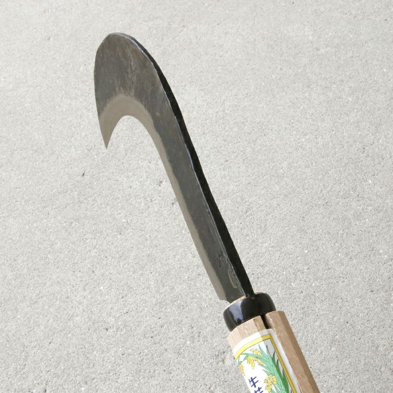 牛若丸 造林鎌 昇型 300g ハイテン鋼 樫尺8柄付 峰