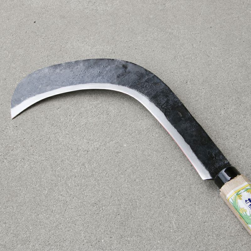 牛若丸 造林鎌 兼用型 380g ハイテン鋼 樫4尺柄付 刃先