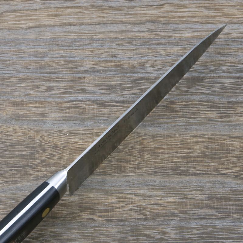 ミソノ 牛刀 両刃 180mm EUカーボン鋼 共口金付き 黒合板柄 峰