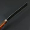東周作 最高級 黒打腰鉈 両刃240mm 白紙鋼 ウォルナット鞘 鞘付き 峰