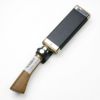 東周作 竹割鉈 両刃120mm 青紙鋼 鞘付き 長期在庫品 鞘