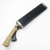 東周作 極上 腰鉈 両刃240mm 青紙鋼 ＆鋸270mm 二丁差し 鞘付き 長期在庫品 鞘