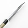 東周作 出刃包丁 片刃 180mm 青紙2号 付け鋼 霞研ぎ仕上げ 八角水牛柄 本職向け 規格外品 峰
