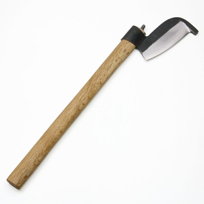 小野利 丸ヒツ鉈 400g 白紙鋼 ケース付き 裏