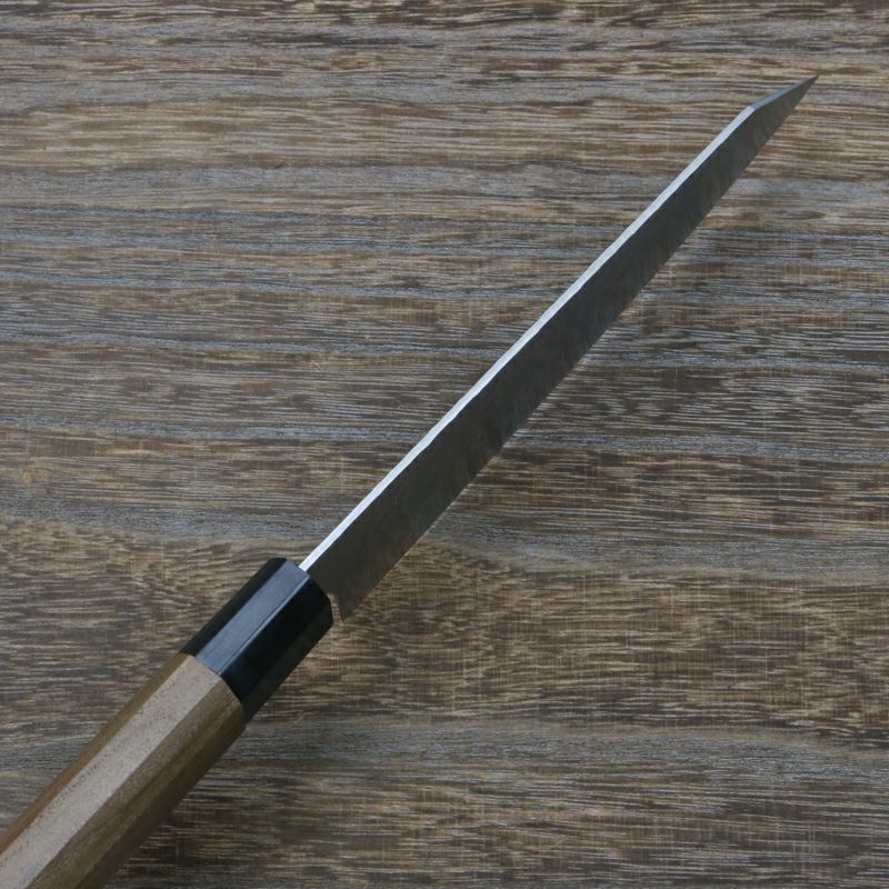 清兼 文化包丁 両刃 165mm V金10号 三層鋼 槌目仕上げ 八角クルミ柄 峰