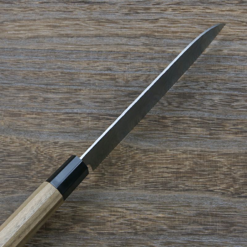 清兼 和三徳包丁 両刃 165mm V金10号 三層鋼 槌目仕上げ 八角クルミ柄 峰