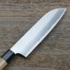 和三徳包丁 両刃 165mm V金10号 三層鋼 槌目仕上げ 八角クルミ柄 刃