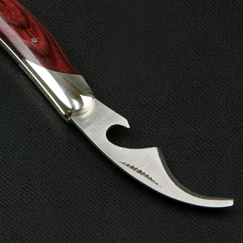 ATHRO アスロ ソムリエナイフ 赤合板 ステンレスブレード シングルアクション ナイフ