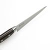 直澄作 骨スキ包丁 角型 片刃 150mm 全鋼 共口金付 朱丹柄 峰