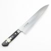 源 兼正 牛刀 両刃 240mm 全鋼 口金付き 黒合板柄 本刃付仕様 全体