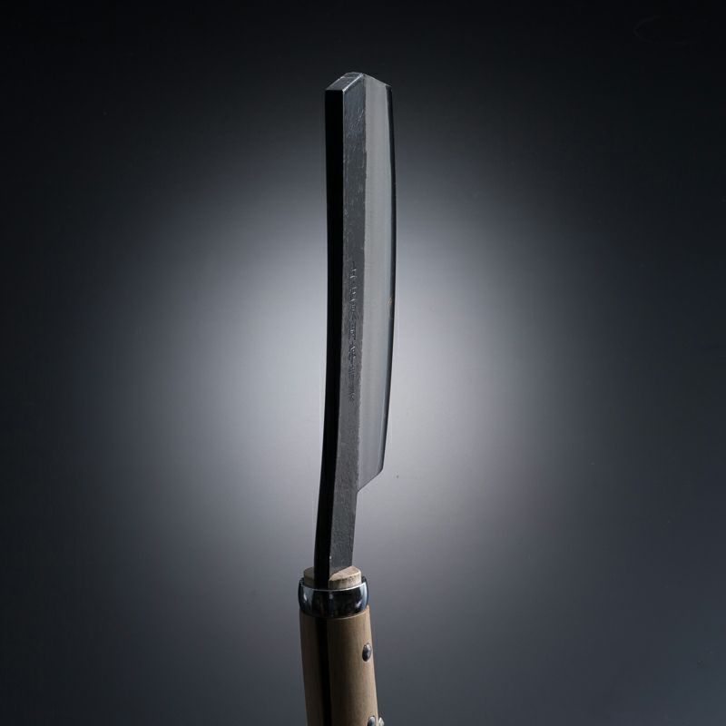 東周作 極上 枝打鉈 キリン型500g 青紙鋼 鞘付き 峰