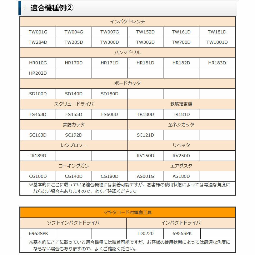 ラクダ マルチインパクトフック マキタ 右手用 角度可変式