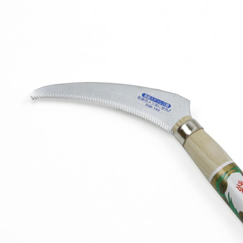稲荷鹿 ヒエ取・草取鎌 ステンレス 木柄 1050mm 刃表