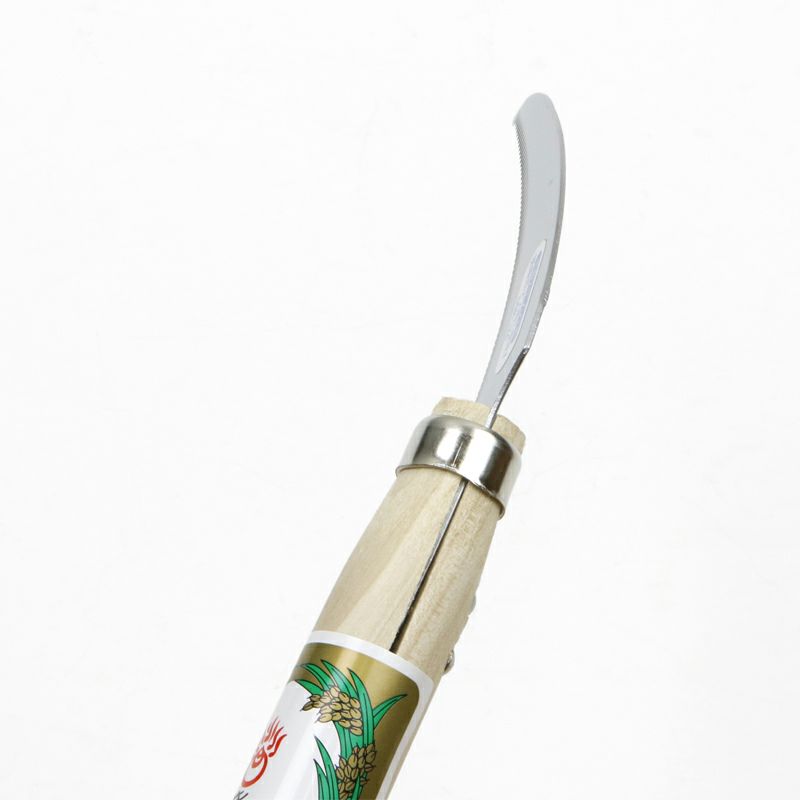 稲荷鹿 ヒエ取・草取鎌 ステンレス 木柄 1050mm 斜め