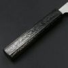 和牛刀 210mm 両刃 スウェーデン鋼 和紙地 33層ダマスカス模様 暗銀漆柄 柄