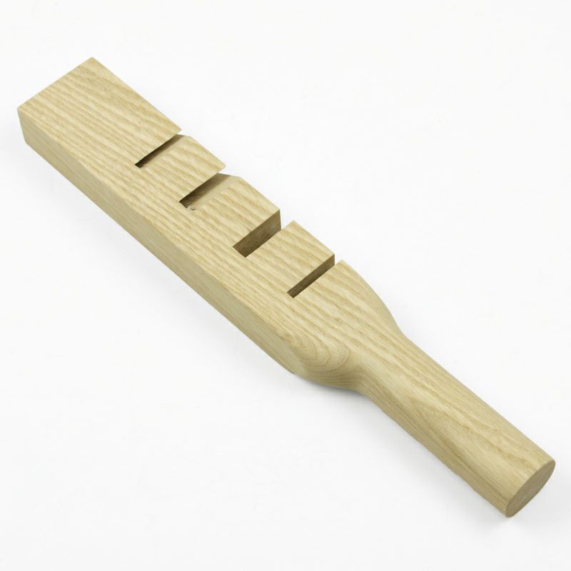 包丁用 歪み取り棒 ホワイトアッシュ製 こじ棒 左利き用 側面