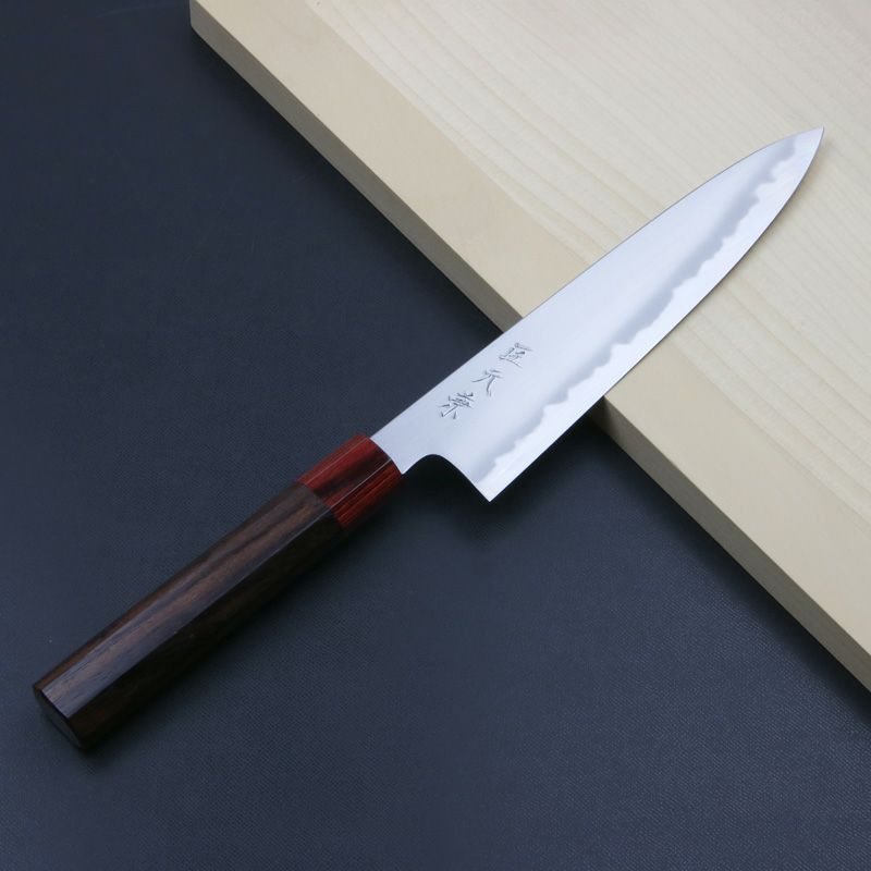 匠元兼 和牛刀 両刃 210mm 白紙1号 紫檀柄 全体