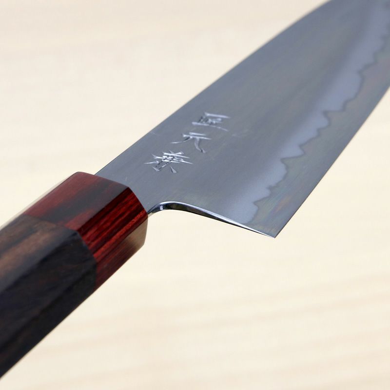 匠元兼 和牛刀 両刃 210mm 白紙1号 紫檀柄 刃元