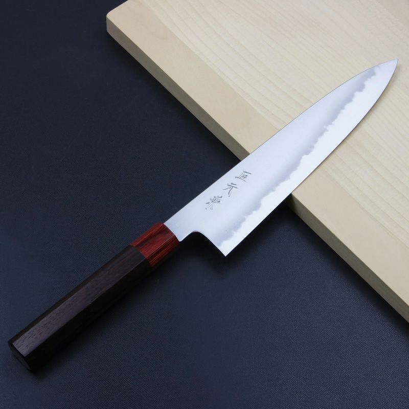 匠元兼 和牛刀 両刃 240mm 白紙1号 紫檀柄 全体