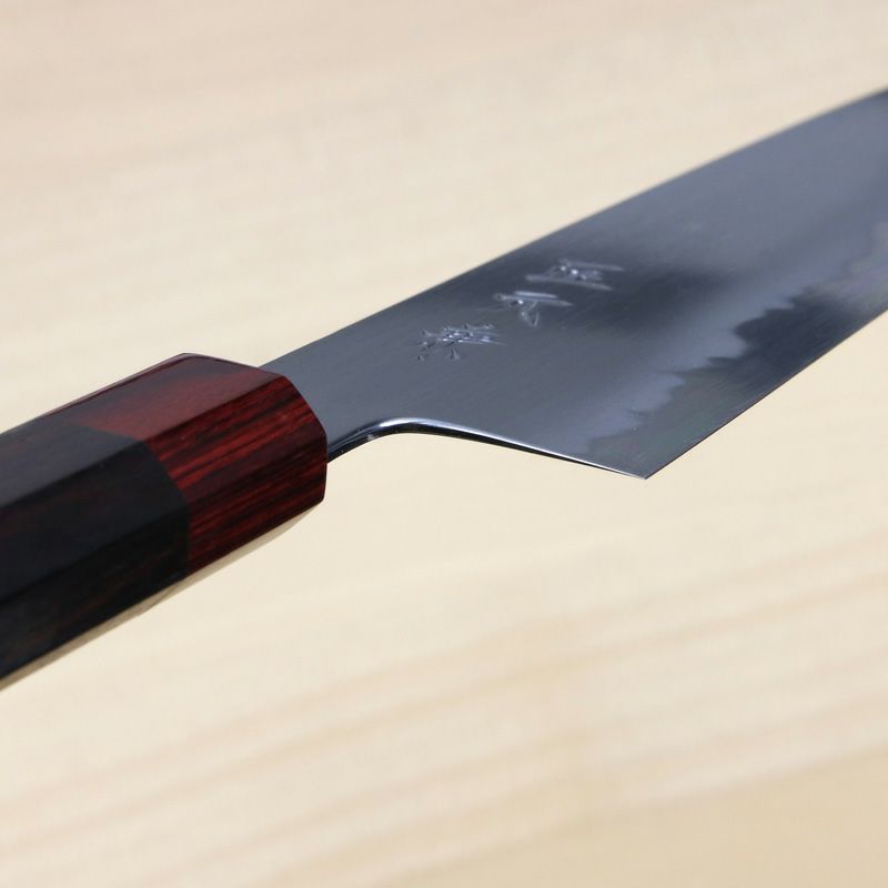 匠元兼 和牛刀 両刃 240mm 白紙1号 紫檀柄 刃元