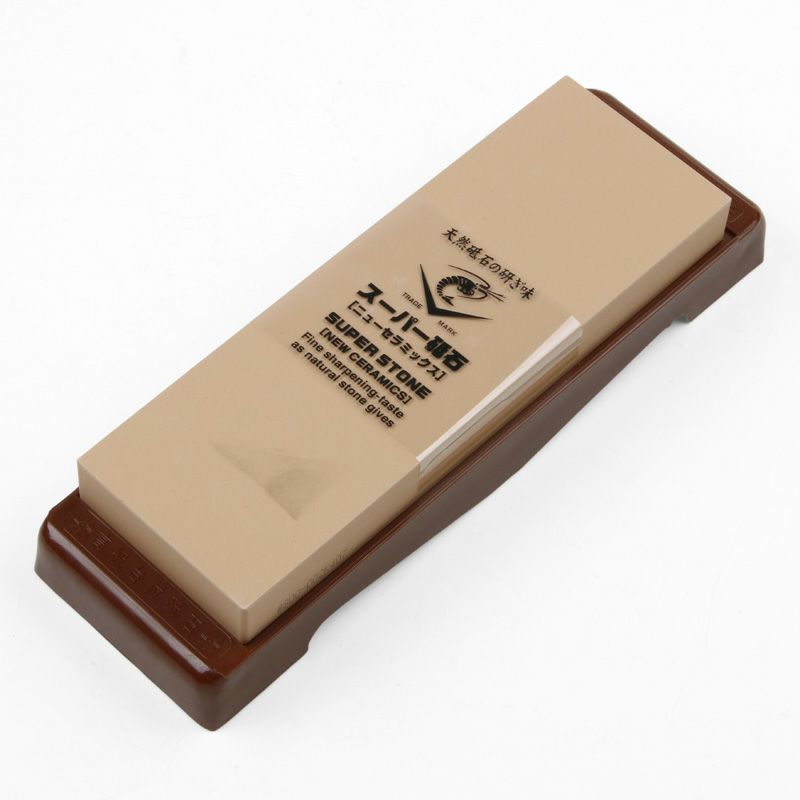 ナニワ スーパー砥石 中砥石 #800 砥石台付き 厚み20mm IN-2208 全体