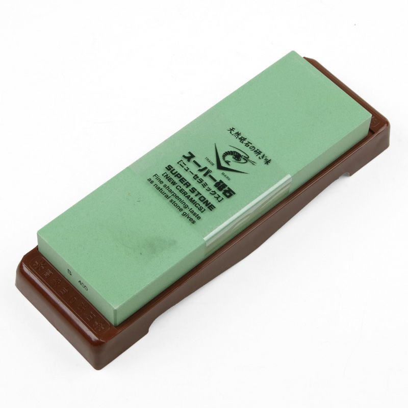 ナニワ スーパー砥石 荒砥石 #400 砥石台付き 厚み20mm IN-2204 全体