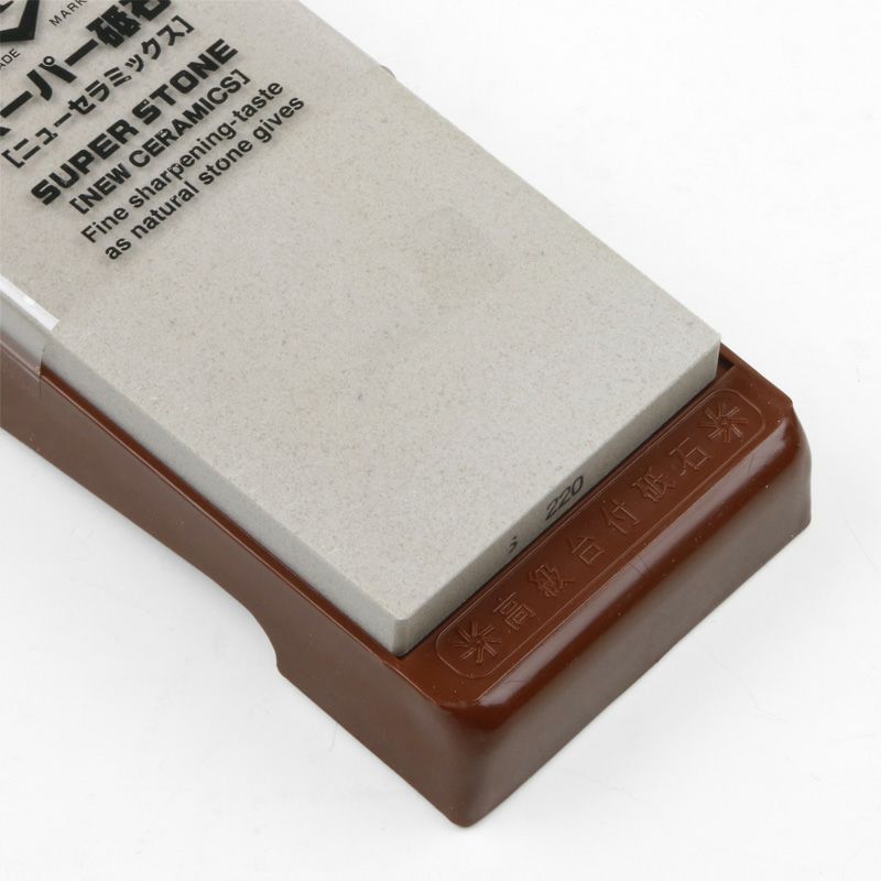 ナニワ スーパー砥石 荒砥石 #220 砥石台付き 厚み10mm IN-2002 拡大