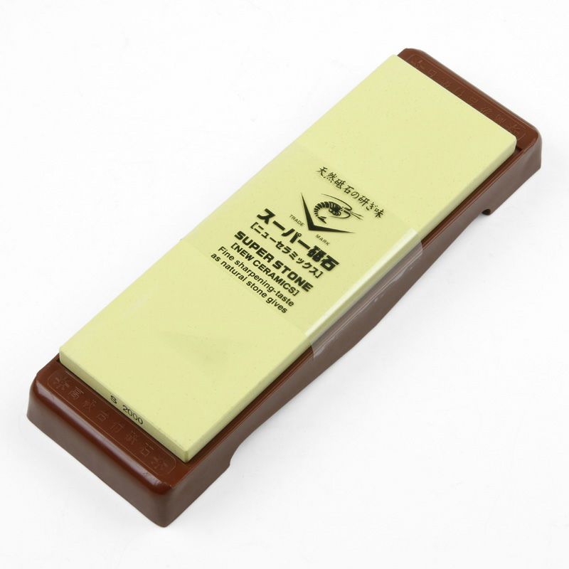 ナニワ スーパー砥石 仕上砥石 #2000 砥石台付き 厚み10mm IN-2020 全体