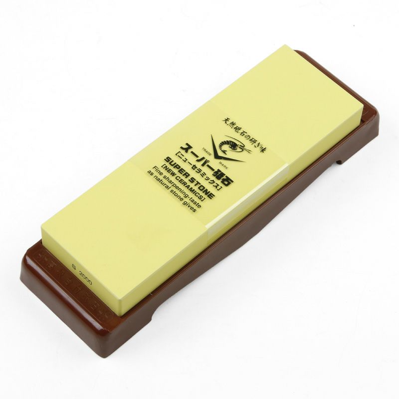 ナニワ スーパー砥石 仕上砥石 #2000 砥石台付き 厚み20mm IN-2220 全体