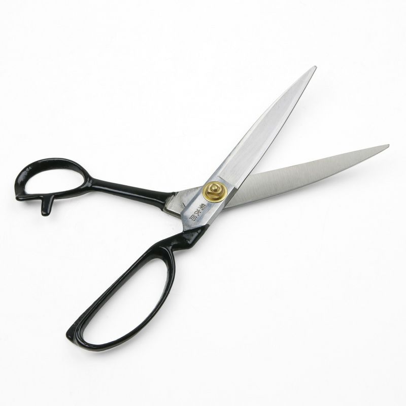 菊次郎 洋裁鋏 240mm 反り刃 白紙鋼 開き