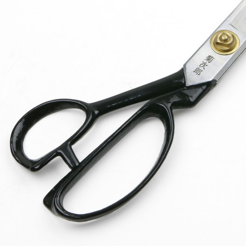 菊次郎 洋裁鋏 240mm 反り刃 白紙鋼 ハンドル