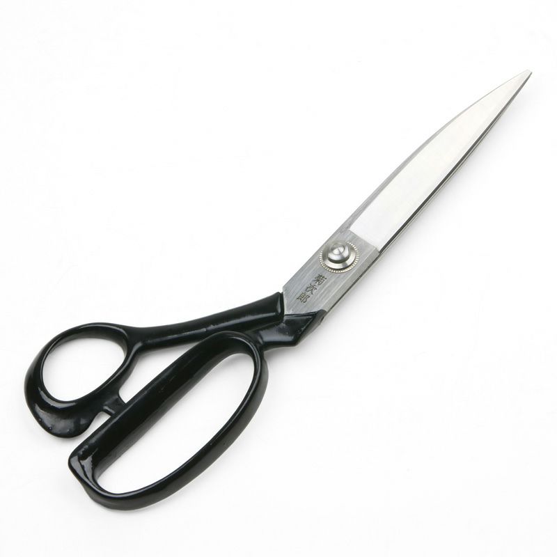 菊次郎 洋裁鋏 240mm 白紙鋼 左利き用(足左) 全体