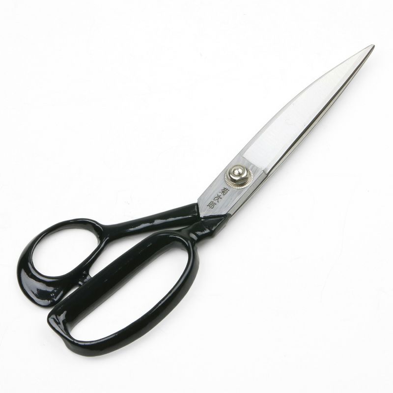 菊次郎 洋裁鋏 200mm 白紙鋼 左利き用(足左) 全体