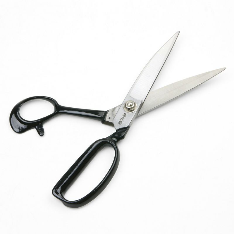 菊次郎 洋裁鋏 200mm 白紙鋼 左利き用(足左) 開き