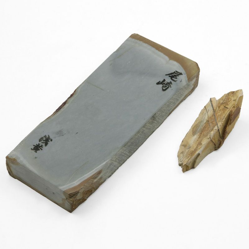 京都 天然砥石 尾崎 水浅黄1 仕上げ砥石 全体