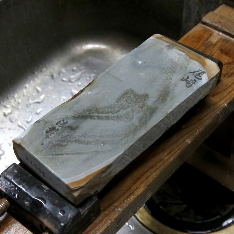 京都 天然砥石 尾崎 水浅黄1 仕上げ砥石 砥ぎ汁