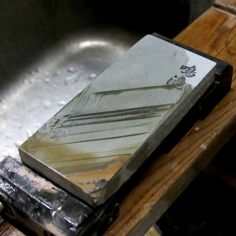 京都 天然砥石 鳴滝 水浅黄2 仕上げ砥石 砥ぎ汁