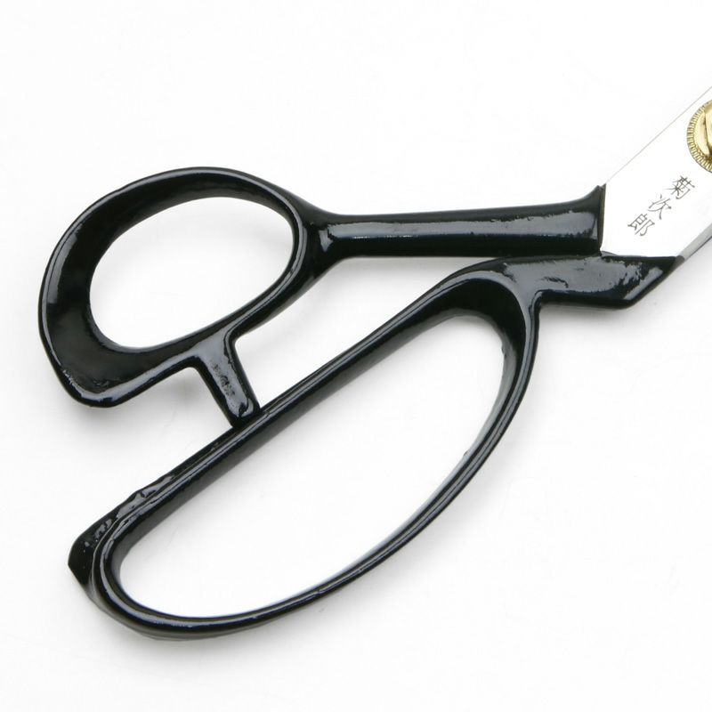 菊次郎 ゴム切鋏 220mm 右曲り 鋼製 ハンドル