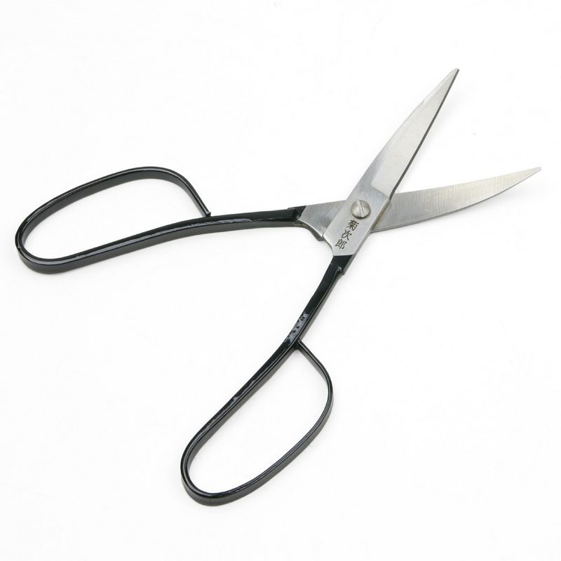 菊次郎 細工鋏 160mm 右曲り 白紙2号 開き