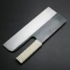そば切り包丁 片刃 330mm 黒打ち仕上げ ロープ巻き 裏